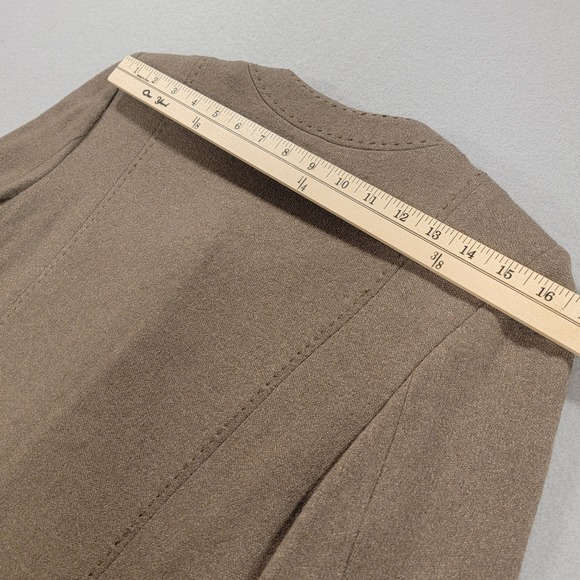 Vintage St John Collection Skirt Suit Brown Knit Gold Buttons USA Womens Set 6 8 - Picture 11 of 16